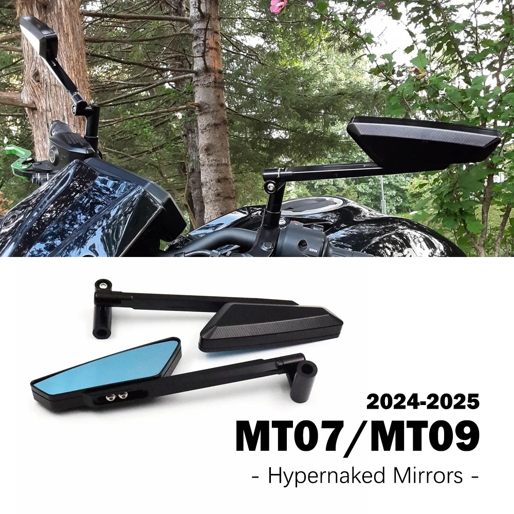

Hypernaked Mirrors MT09 MT07 for Yamaha MT 09 GEN4 Accessories MT-09 MT-07 2024 2025 Adjustable Side Rearview Blue Anti-glare