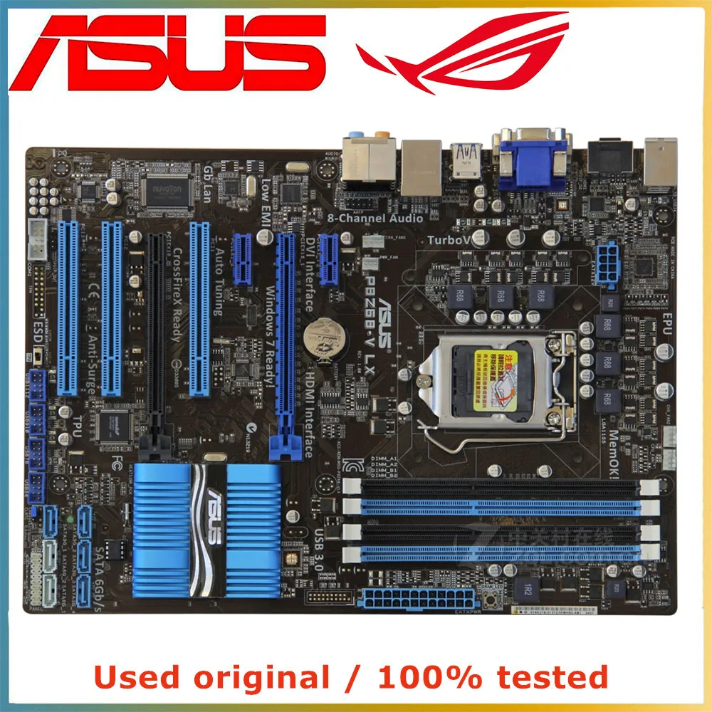 

For ASUS P8Z68-V LX Computer Motherboard LGA 1155 DDR3 32G For Intel Z68 P8Z68 Desktop Mainboard SATA III PCI-E 3.0 X16