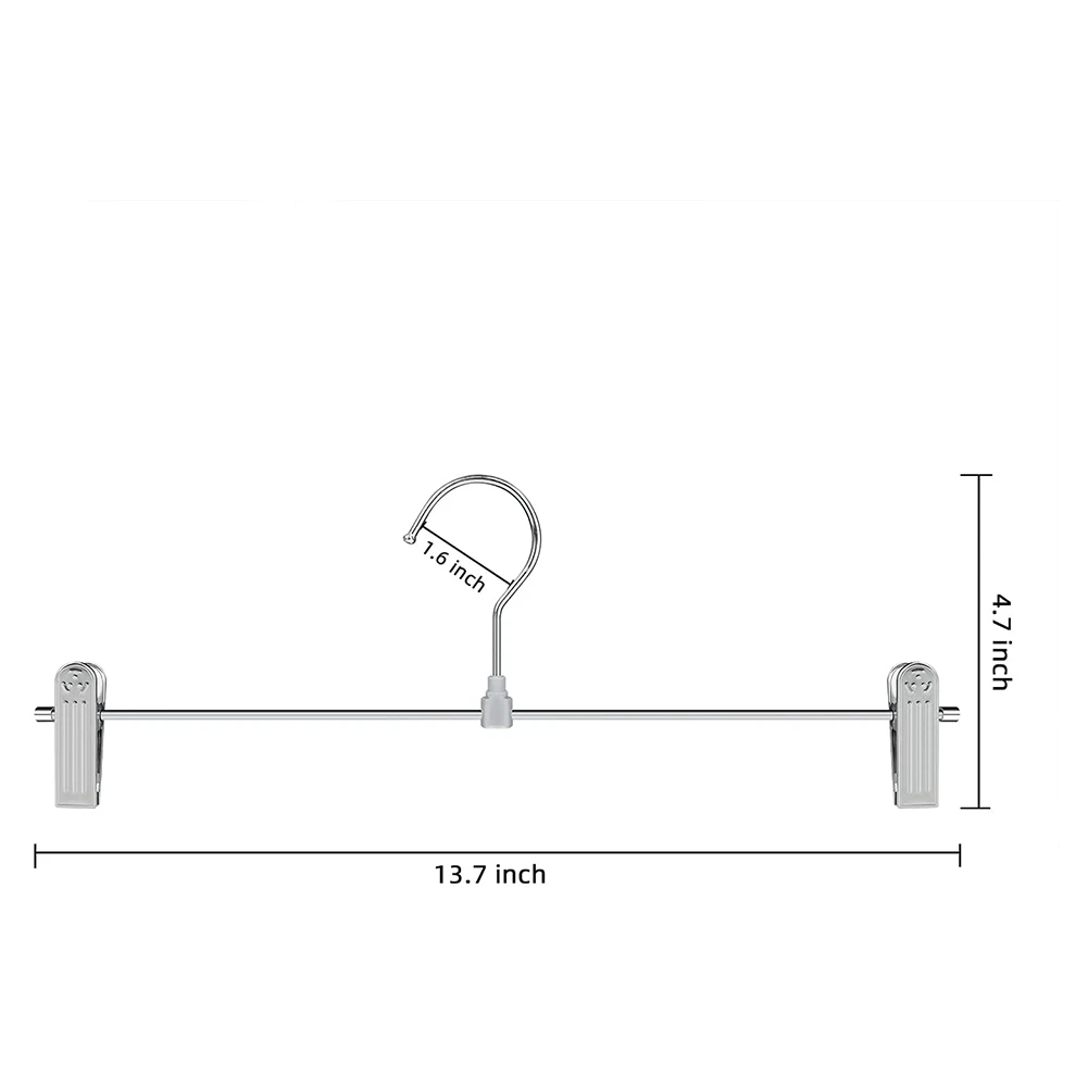 

B68C Вешалки для брюк, вешалки для юбок с зажимами, экономия места, регулируемые вешалки с зажимами, вешалки для одежды, 10 шт.