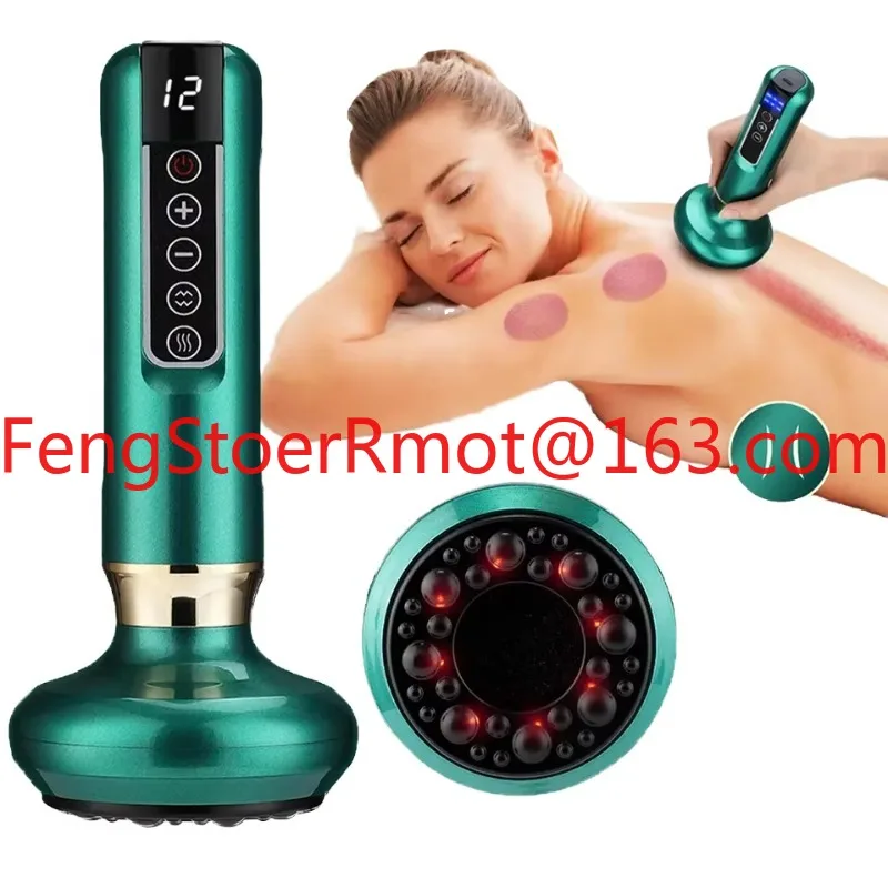 12-Level rechargeable electric vacuum cupping massager body scraping fat burning slimming anti-suction cup massage