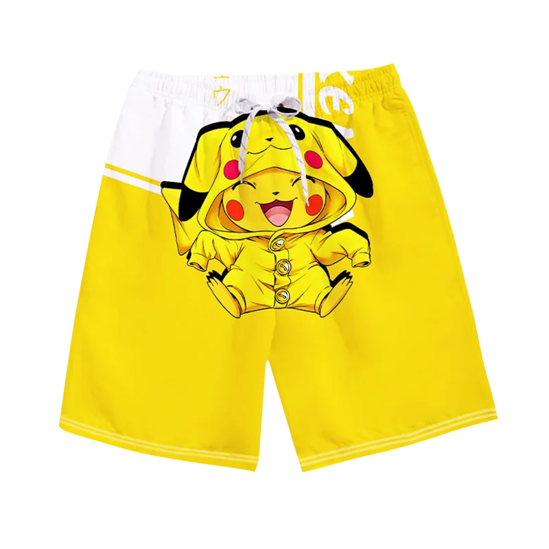 2026 Pokemon Pikachu Kids/Adults Quick Drying Shorts Are Suitable for Daily and Training Wear Fashion Bestseller Family Matching