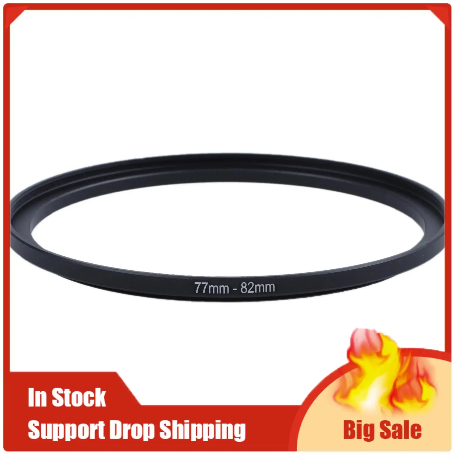 أفضل العروض 2 قطعة محول حلقة مرشح خطوة لعدسة الكاميرا، 58 مم إلى 82 مم و77 مم إلى 82 مم