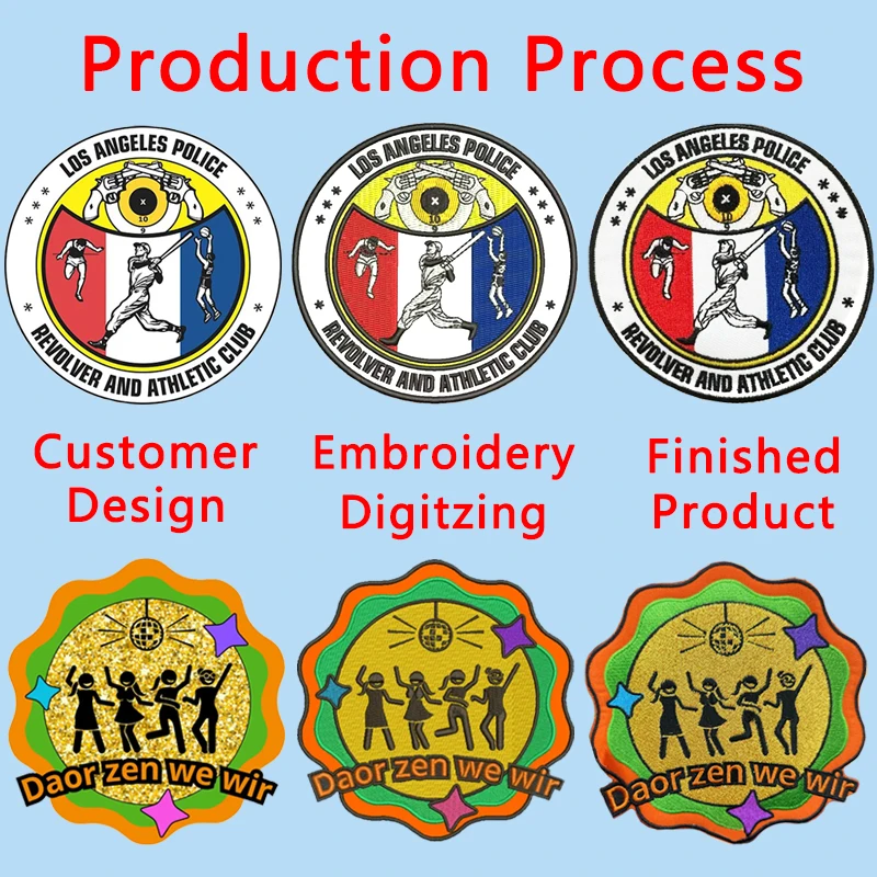 Design Your Own Logo Patch – Custom Embroidered for Clothes, Backpacks, Hats. Iron-On & Hook Loop Fastening. Personalized Badges - view 6