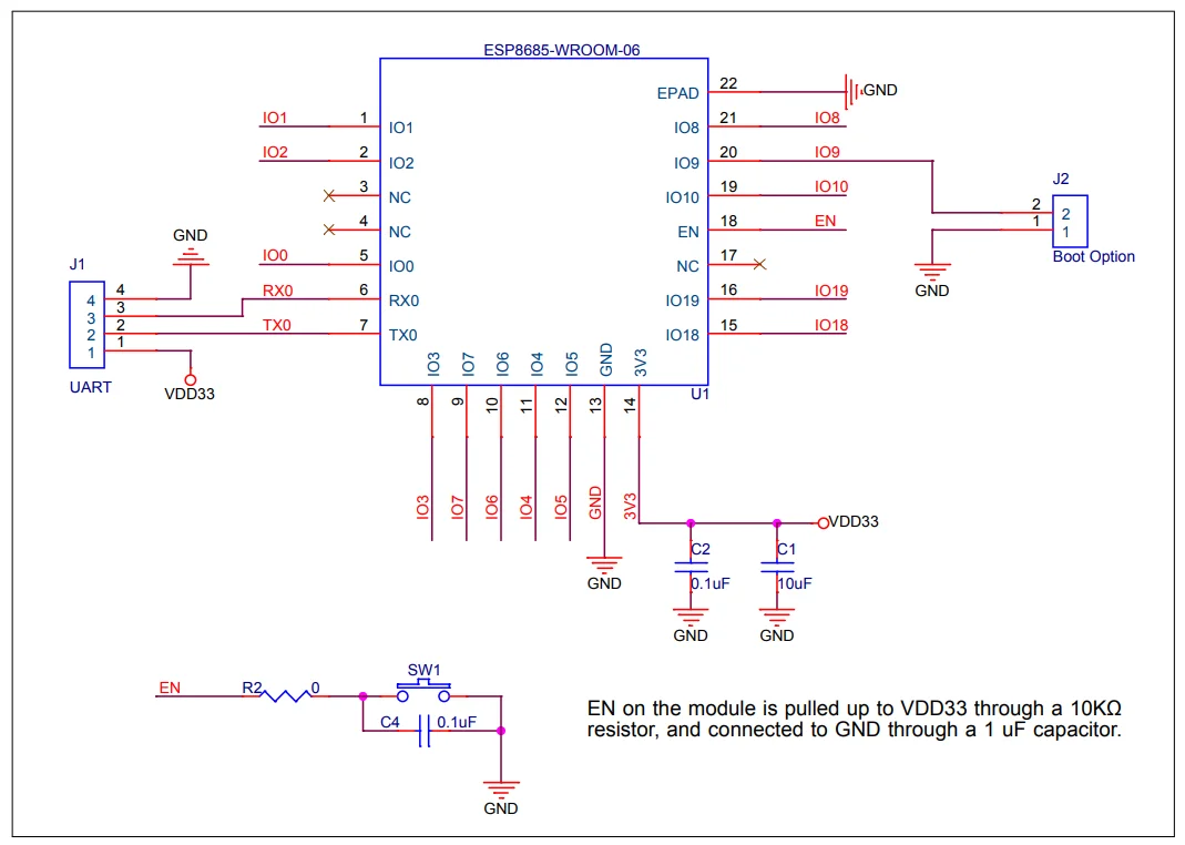 ESP8685-WROOM-06 module, built-in ESP8685 chip, RISC-V 32-bit single-core microprocessor