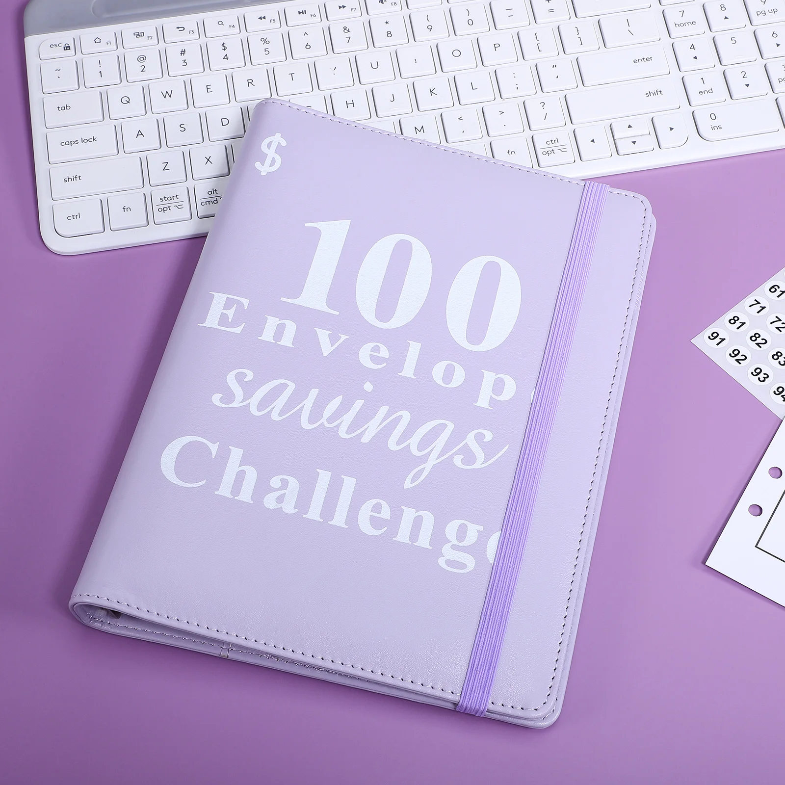 Carpeta de ahorro de dinero y presupuesto con sobres, libro de ahorro 100, Challenge Bill Tracker Notebook