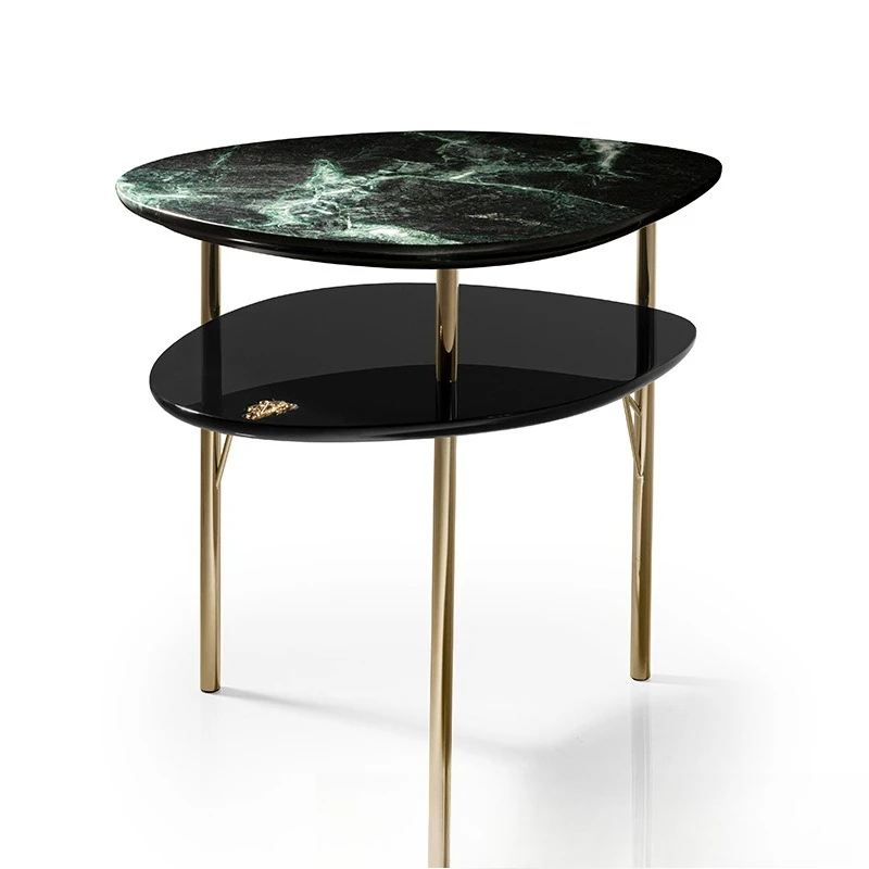 

Light luxury post-modern special-shaped coffee table creative green stone living room furniture