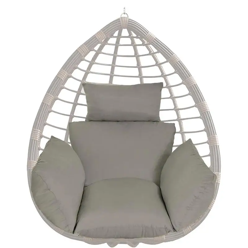 

Swing Chair Cushion Waterproof Swing Egg Chair Cushion With Pillow Garden Hang Basket Chair Seat Washable Swing Chair Cushion