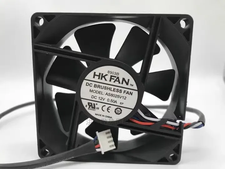 

Free shipping original HKFAN AS8025V12 DC12V 0.50A 80 * 25MM suitable for Coaster UPS cooling fan