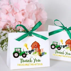 5pcs candy gift box Barnyard Farm Animal Baby Shower Kid boy girl 1st 2nd 3rd Birthday Party decoration welcome thank you favor