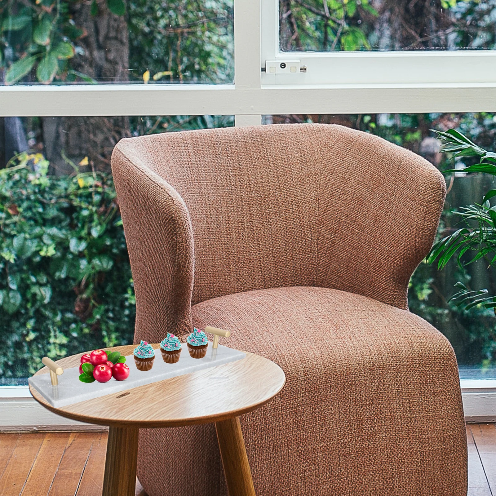 

Stylish Square Marble Tray Multi-Function Desktop Storage Organizer for Cosmetics Jewelry Keys Accessories Marble Tray