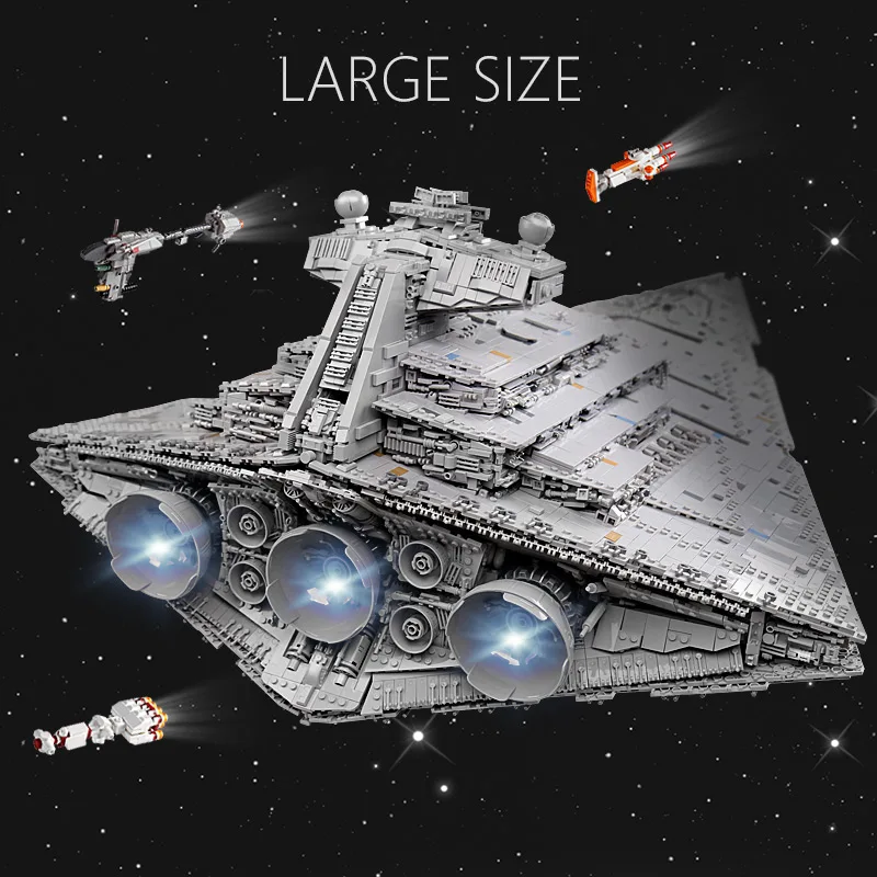 Mould King 13135 Star Toys MOC-23556 The ISD Monarch Star Destroyer Model Starship Building Blocks Bricks Kids Christmas Gifts