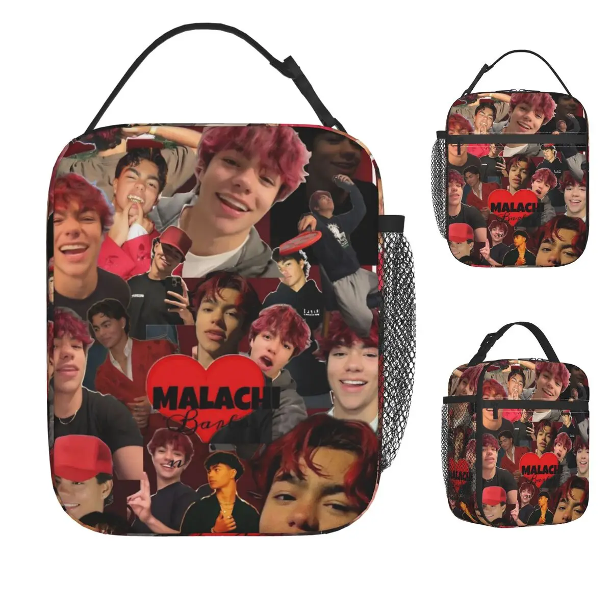 

Malachi Barton American Actor And Singer Photo Pattern Lunch Bag Lunch Box For Women Picnic Cooler Bag Thermal Tote Handbags