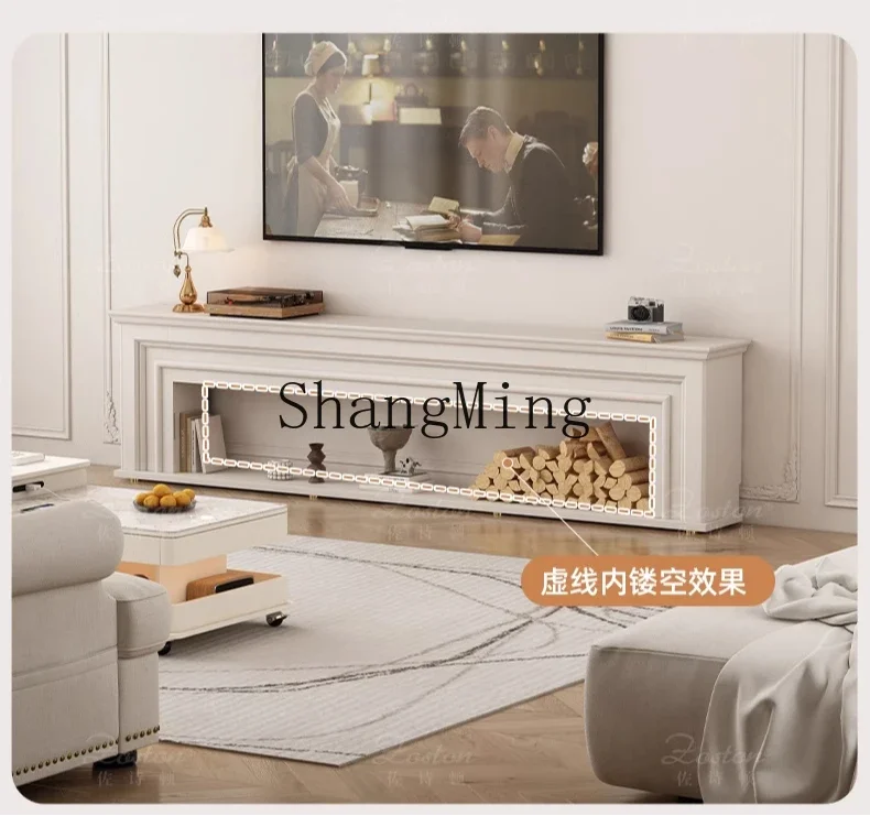 ZZJ extremely narrow fireplace decorative cabinet integrated ultra-thin TV cabinet against the wall household background cabinet