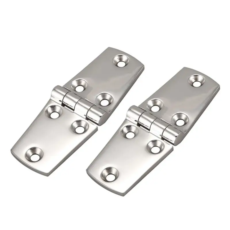 Ingenious-2Pcs Durable 316 Stainless Steel Boat/Door Hinge Stamped Cabinet Marine Hardware Replacement Accessories