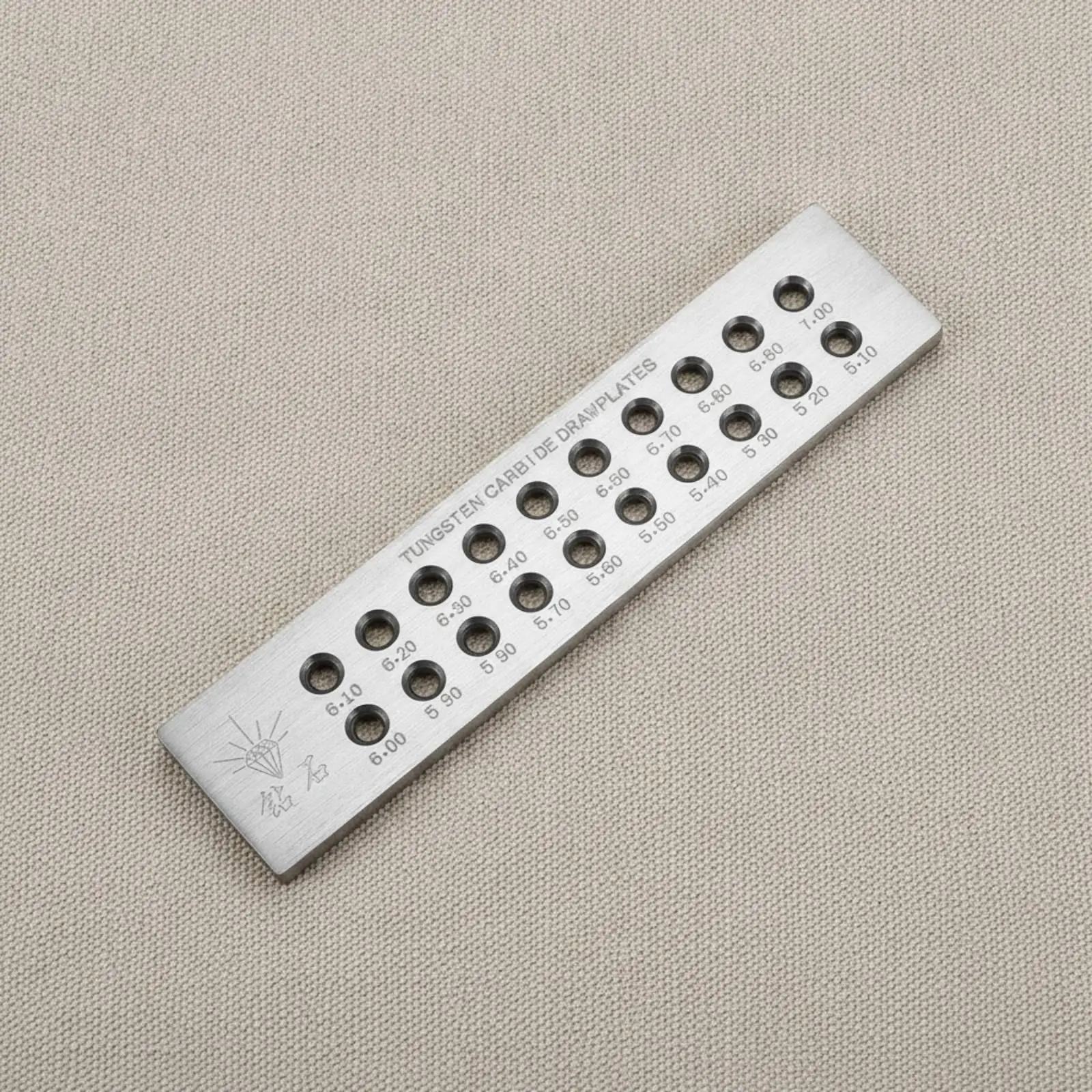 Metal Wire Draw Plate Tungsten Steel Alloy Round Holes for Jewelry Design and Bench Work
