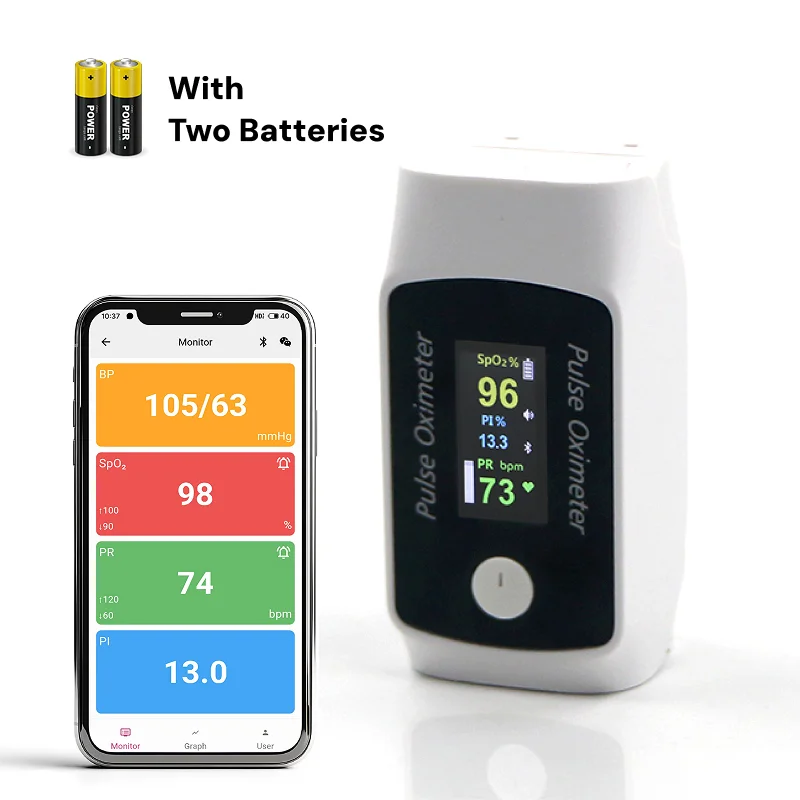 

Многофункциональный пульсоксиметр BERRY BM1300 с Bluetooth для измерения давления и SpO2, с отслеживанием через приложение, для дома и спорта