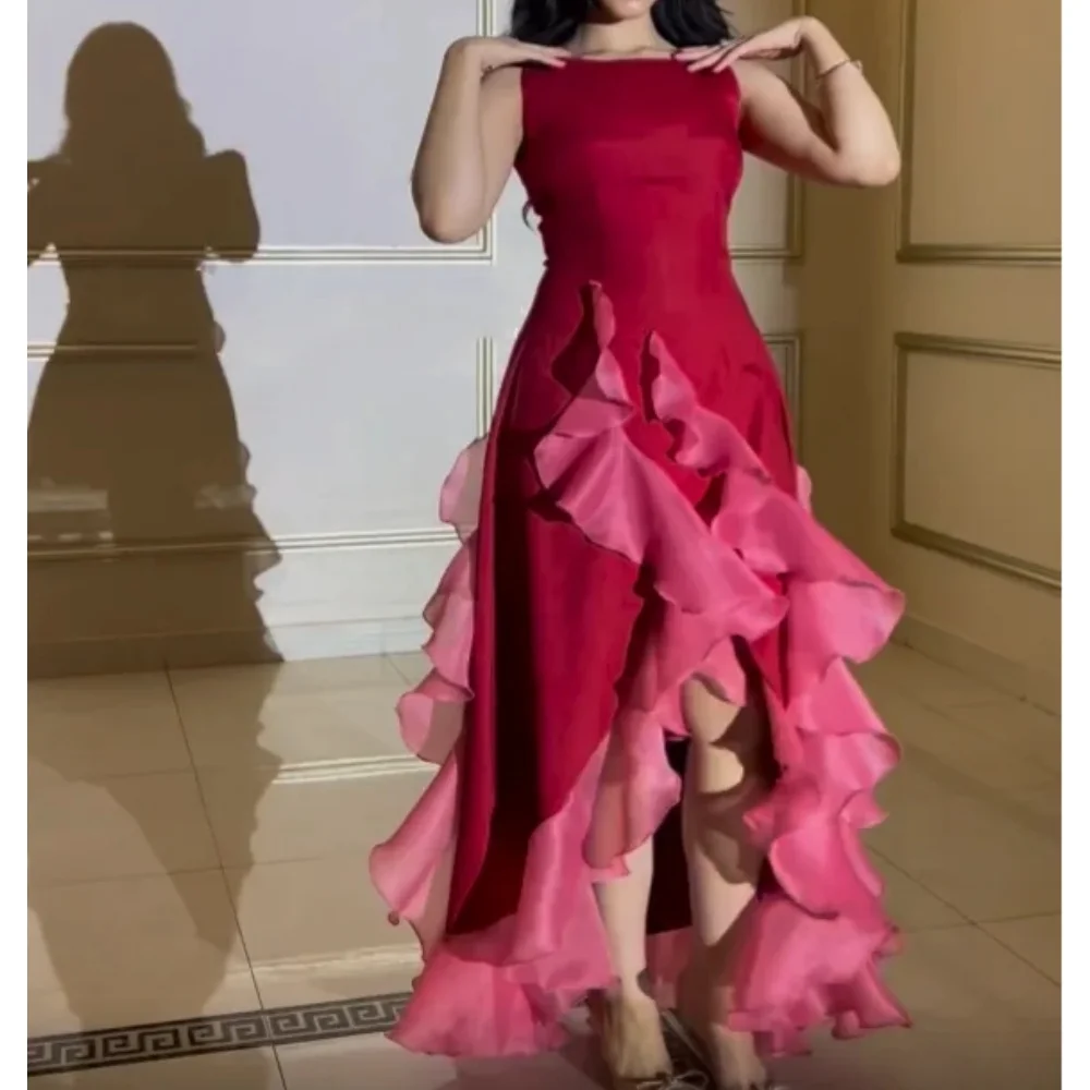 Muloong O-Neck Ankle-Length Women Elegant And Pretty Luxury Prom Dress