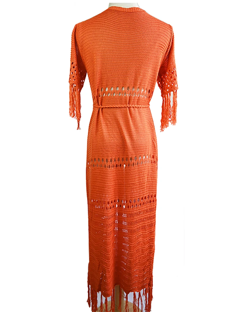 Tuniche da spiaggia lunghe in maglia all'uncinetto estiva Copricostume da spiaggia per costume da bagno da spiaggia Copricostume Plage Nappa Costume da bagno da donna Copricostume