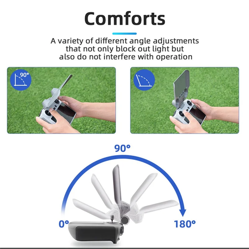 Vo-para dji air2 capô de controle remoto royal 3pro cordão rc bloqueador de luz pára-sol acessórios multifuncionais peças