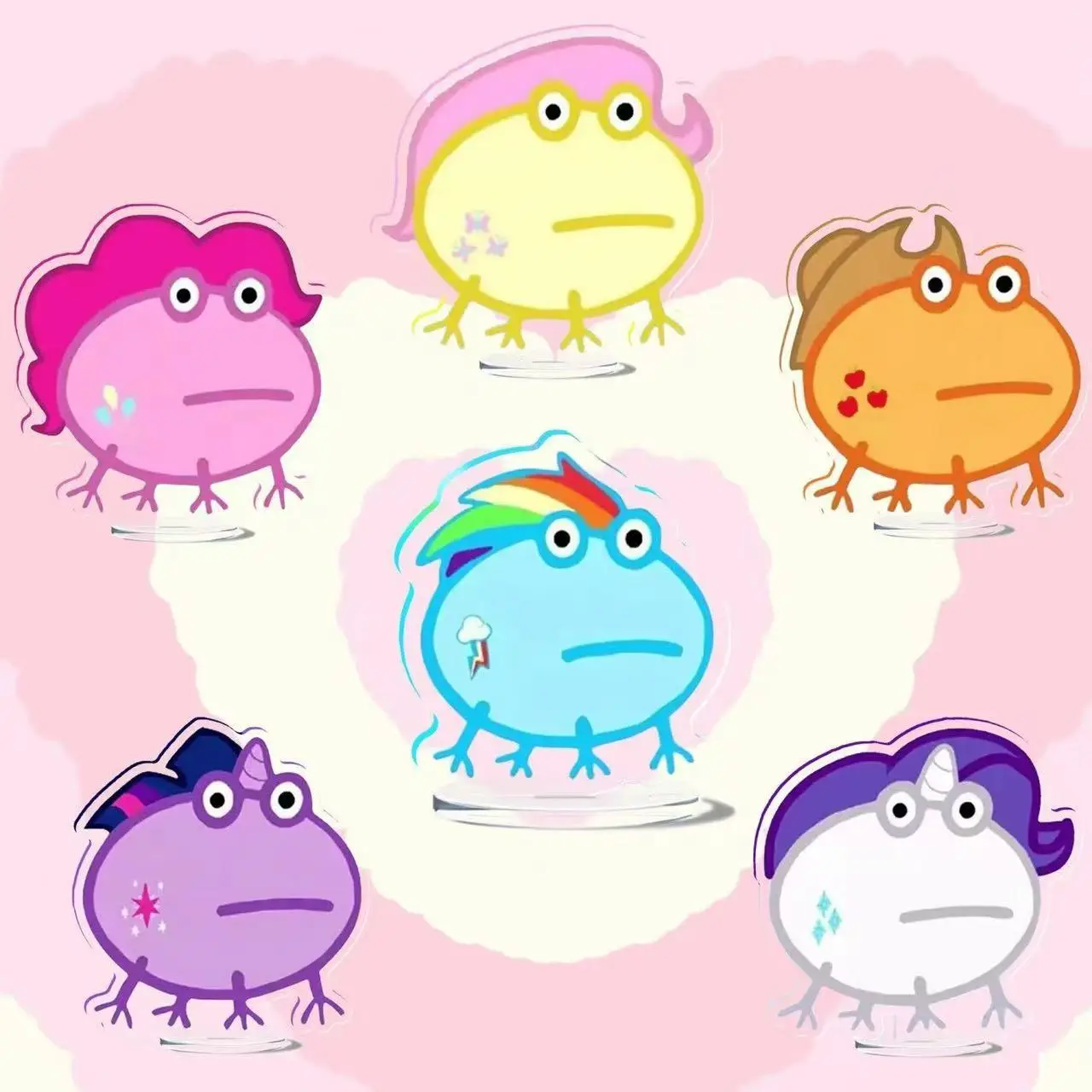 

6 шт. забавные и креативные новые периферийные мини-подставки принцессы для настольного украшения пони