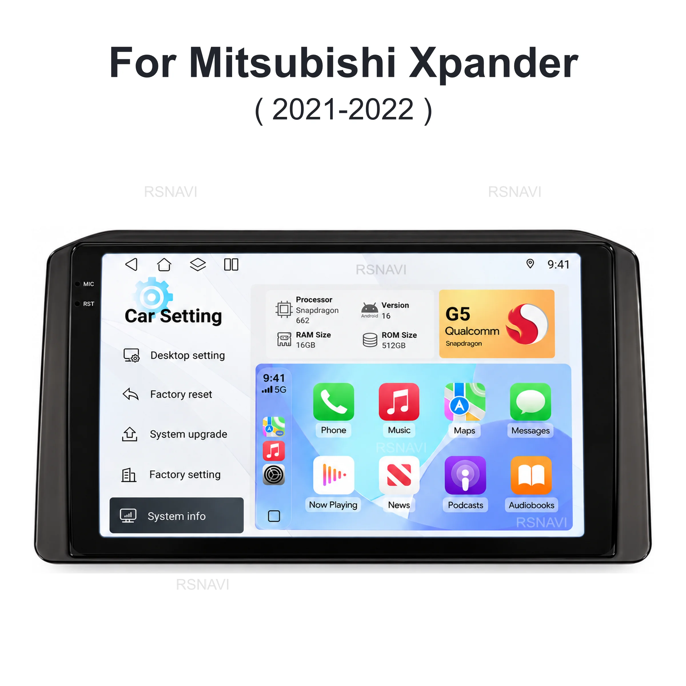 Android 16 Car Radio Multimedia Player For Mitsubishi Xpander 2021-2022 Auto Carplay Car Stereo DSP wifi+4G Ai voice 2 Din BT