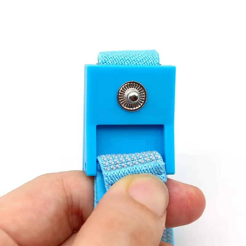 10/100pcs Blue Stim Loops Adjustable Conductive Estim Wrist Strap Components