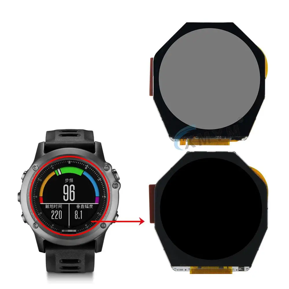 New For Garmin Fenix 3 Gps Smart Watch LCD Screen With Frame Watch Glass Replacement Repair Parts For Garmin Fenix 3 Only LCD