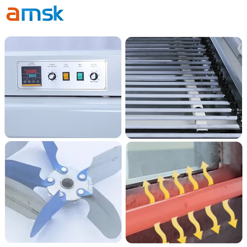 BS-4035 โซ่ขวดพลาสติกอัตโนมัติ PVC ความร้อนฟิล์มความร้อนอุโมงค์ฉลากหดบรรจุเครื่องห่อ