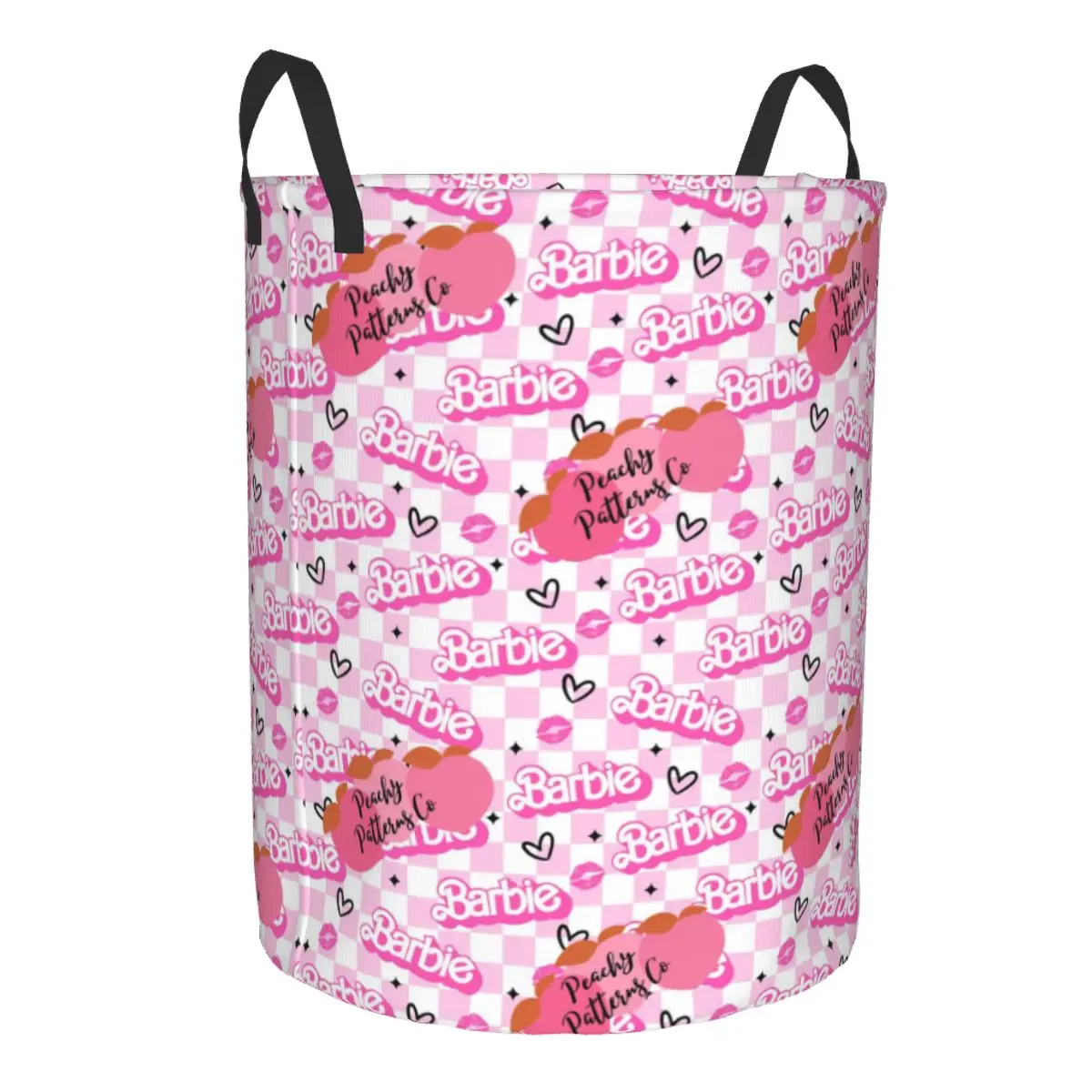 Custom Barbie Seamless Laundry Hamper Large Clothes Storage Basket Toys Bin Organizer for Boy Girl