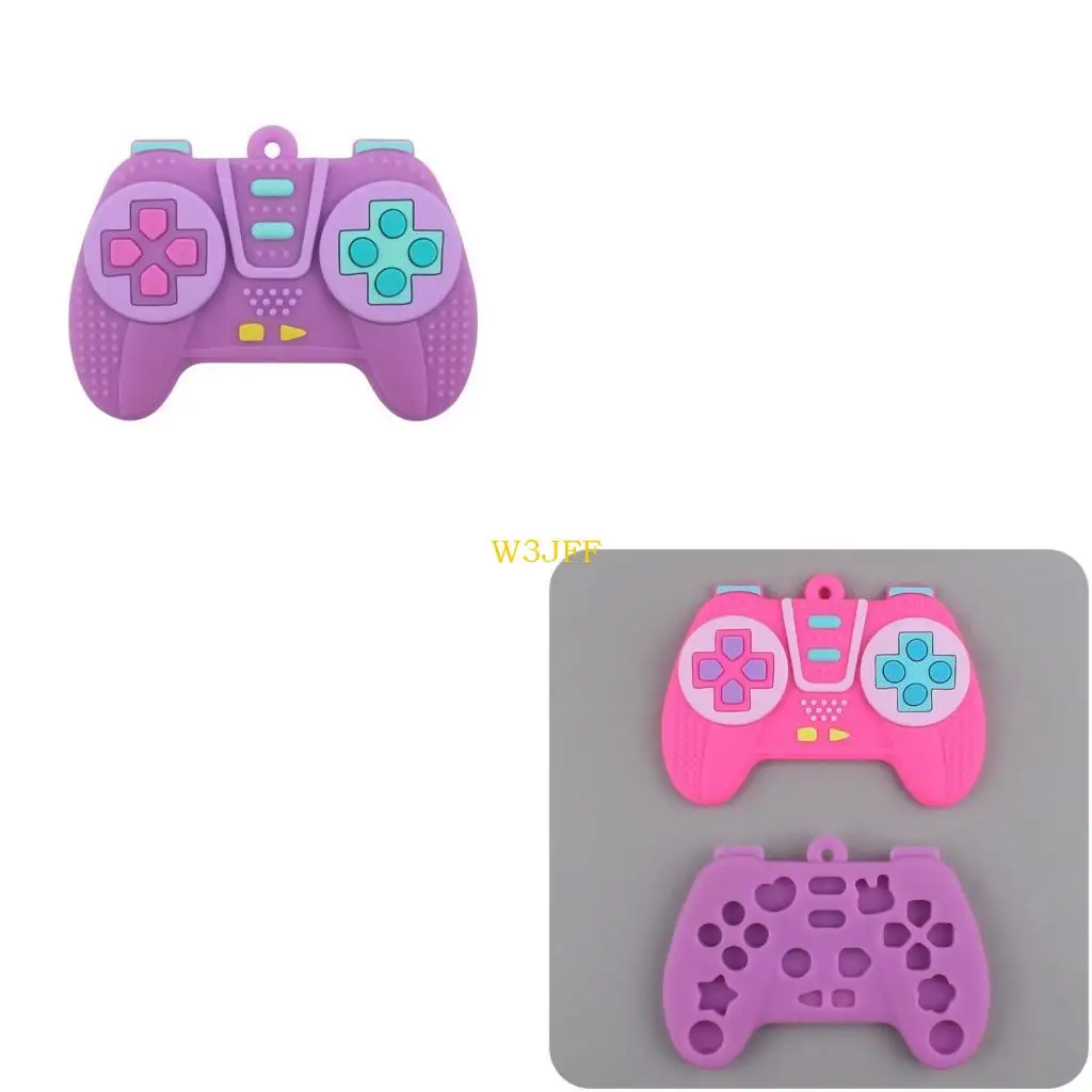

W3JF Upgraded Silicone Game Pad Baby Teether Toy Teething Toy for Toddler Chew Toy for Baby 6-12 Months Sensory Press Toy