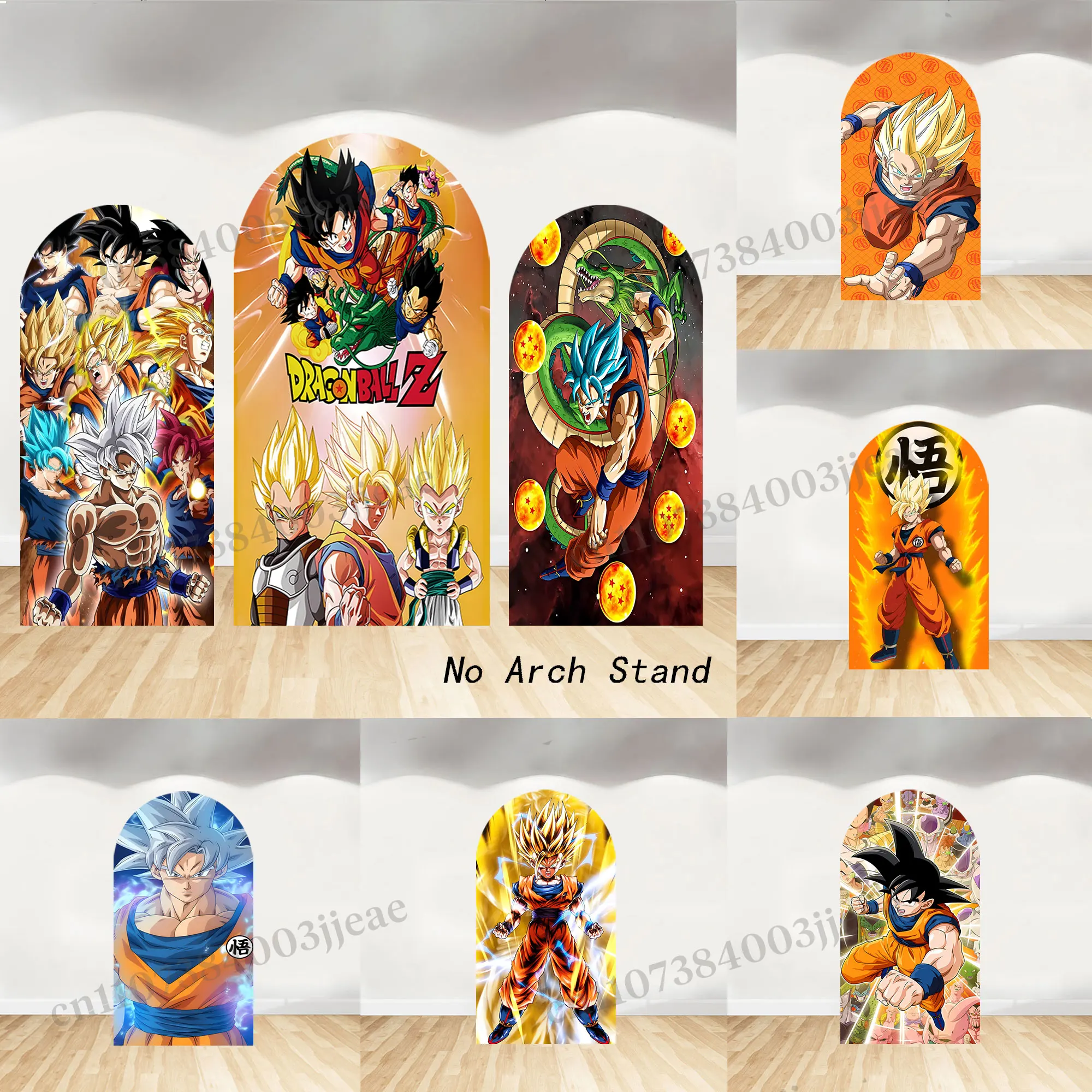 

Dragon Ball Arch Photo Backdrop Child Boy Birthday Party Baby Shower Banner Arched Cover Photo Background Photography Booth Prop