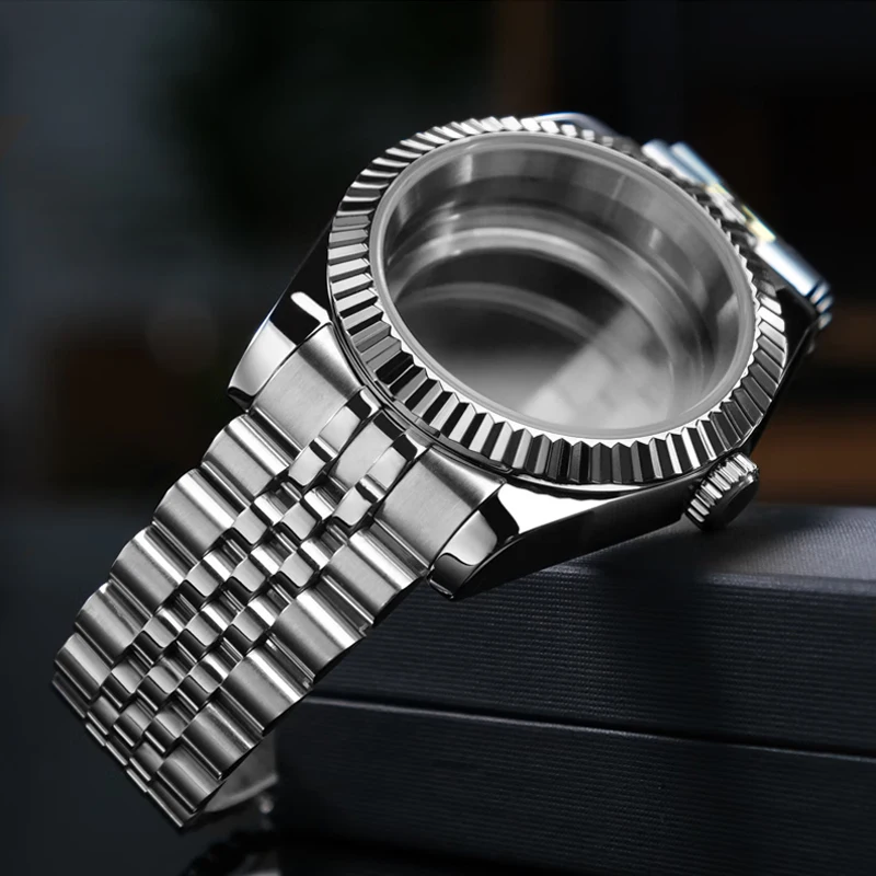 movement Sapphire Crystal glass Dog tooth NH34 NH35 NH36 NH38 Waterproof Sapphire Crysta Modification Kit 36mm 40mm Watch Case