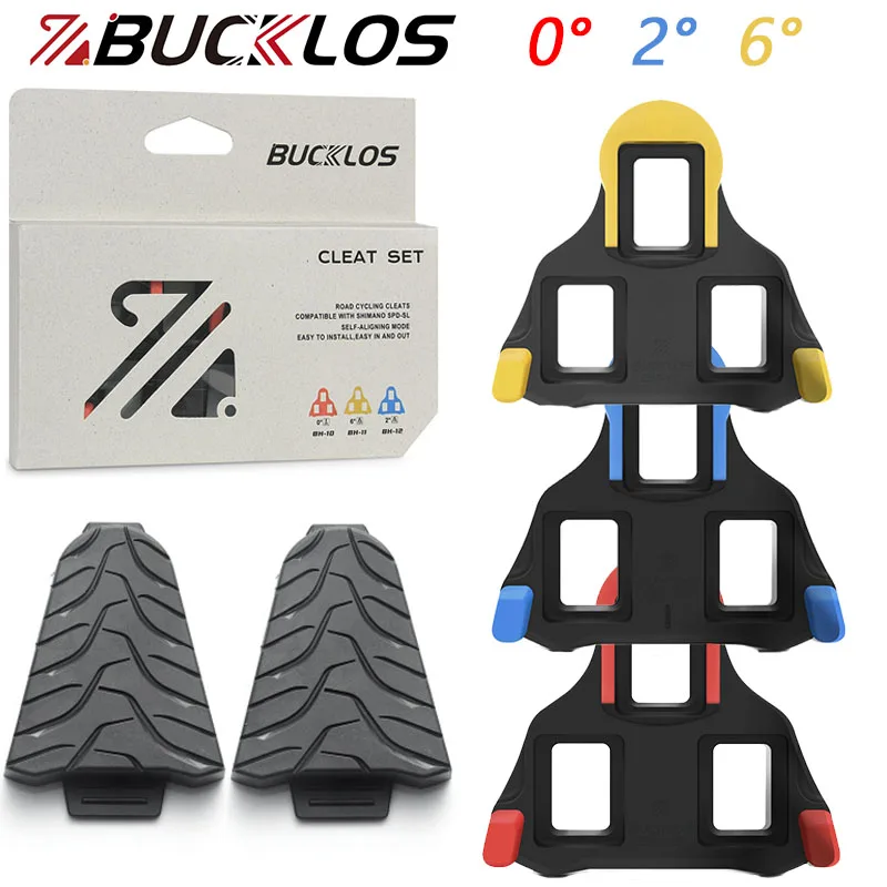 AliExpress BUCKLOS Road Bike Cleat for SPD SL Pedal 0/2/6° Bicycle Self-locking Pedal Cleats Bike Float Pedal Cleat for SHIMANO SPD-SL