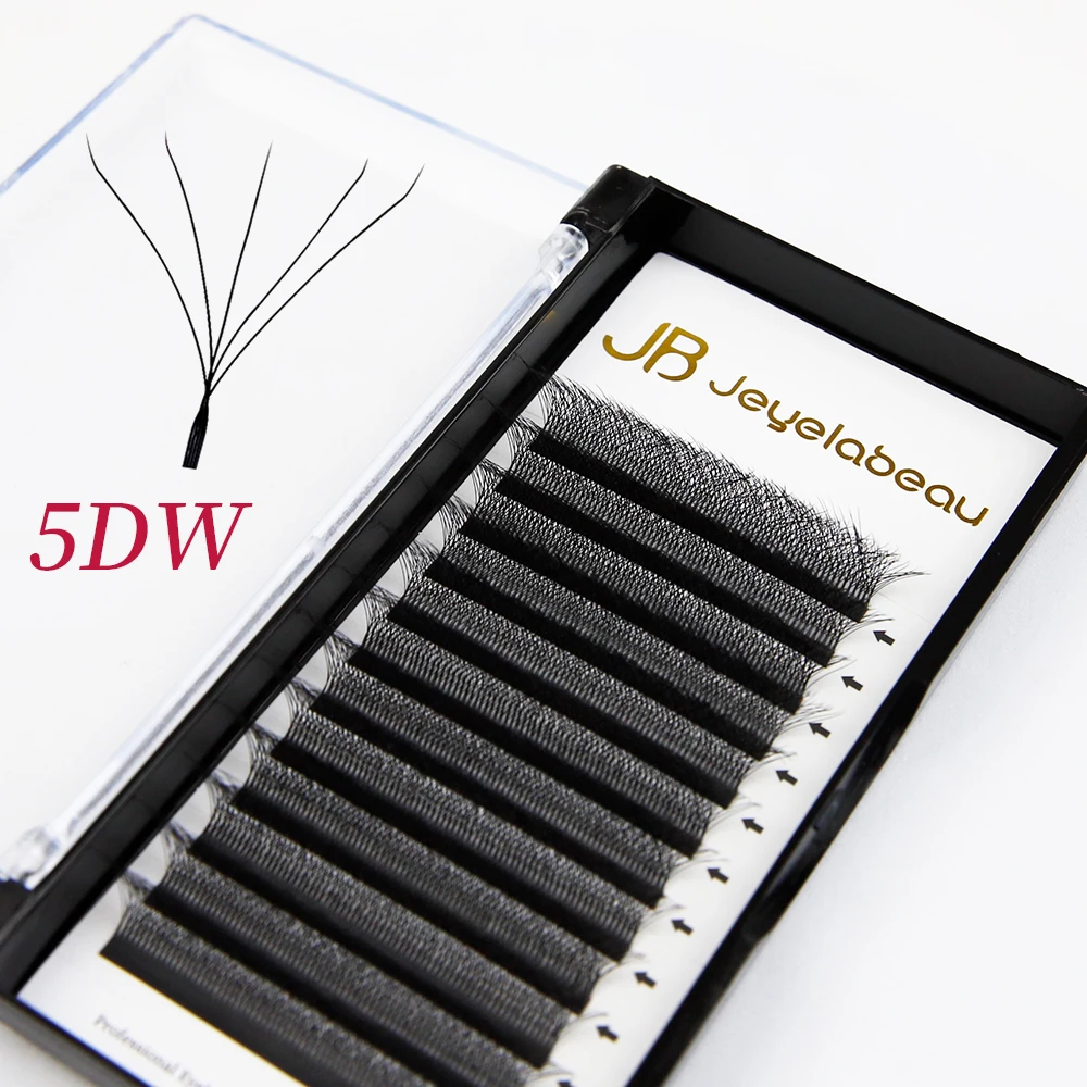 JB Jeyelabeau W-shape Lashes Extensions 3D/4D/5D False Eyelashes 6D/8D Faux Mink Bloom Eyelash Premade Volume Fans C/D 0.07