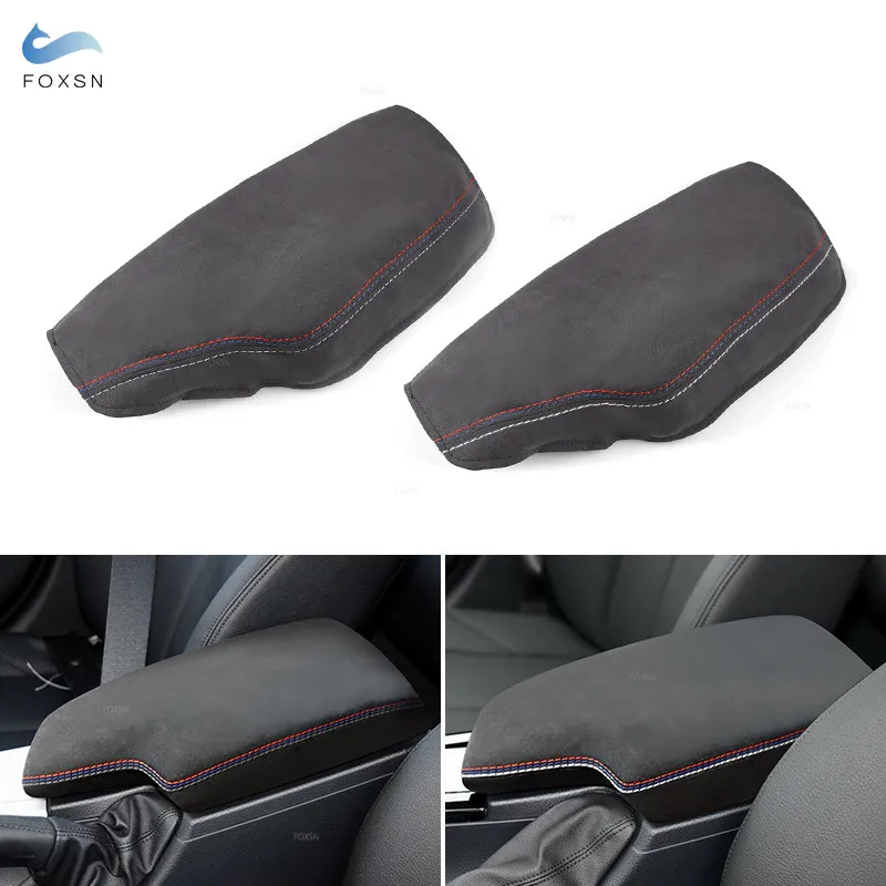 

Крышка подлокотника для внутренней центральной консоли, защитная накладка с левым рулем для BMW 3 серии F30 2013 2014 2015 2016 2017 2018, замшевая кожа