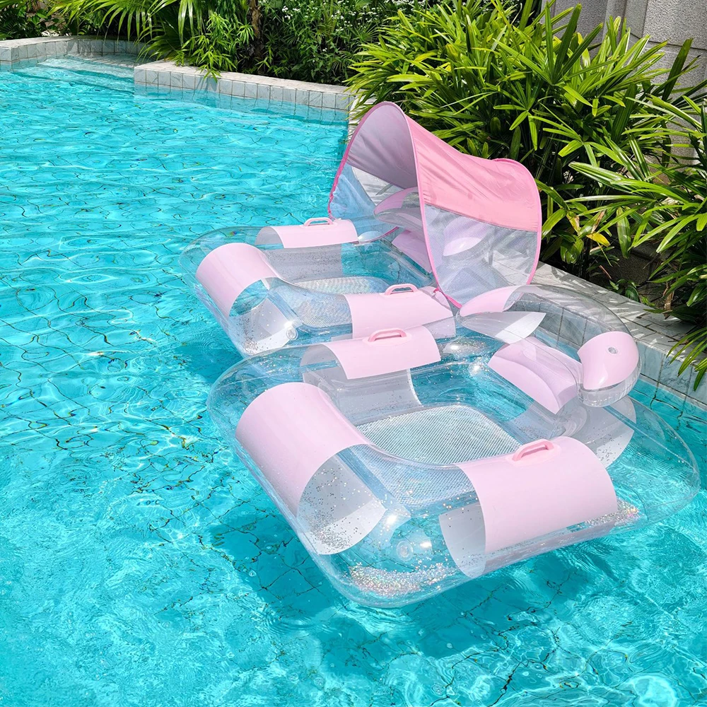 1 Pcs Inflatable Pool Floats Floating Water Mat Mesh Lounge Raft Swim Tube Hammock for Adults Beach Lake Summer Relaxation