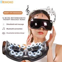 Augenschlaf-Massagegerät, Wärme, intelligenter Airbag, Vibration, Augenpflege, Kompresse, Bluetooth, Musik, Augenmassage, Entspannung, Müdigkeit, faltbar, tragbar