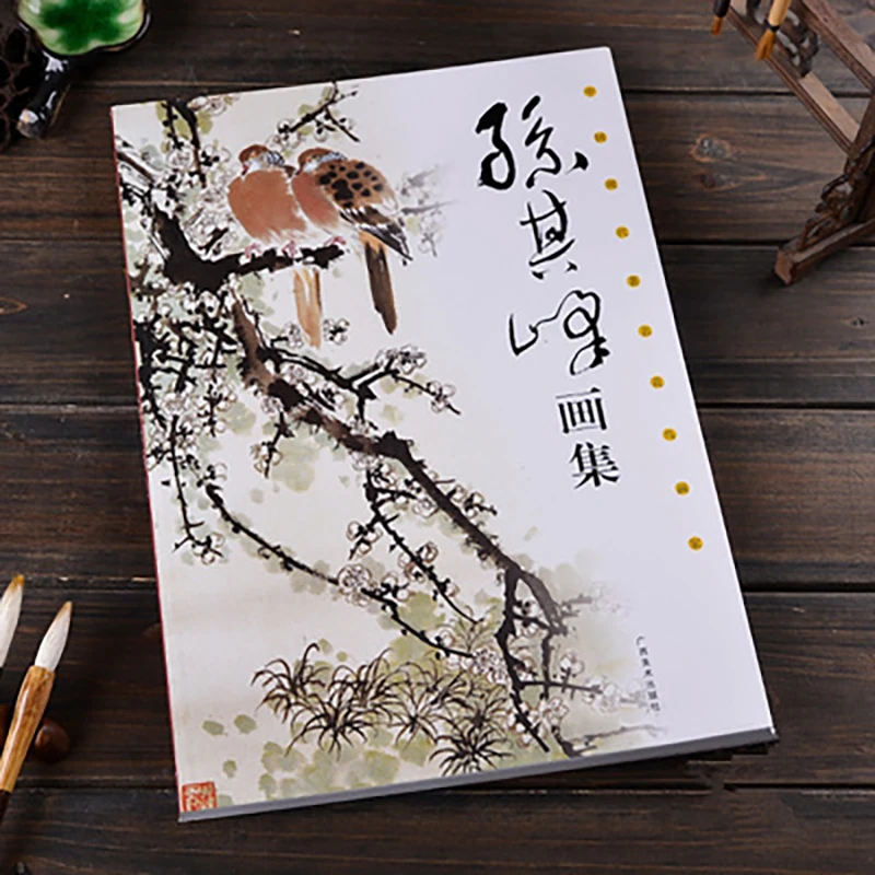 

Xie Yi Freehand Flower and Bird Drawing of Traditional Chinese Painting Art Book by Sun Qifeng 8K