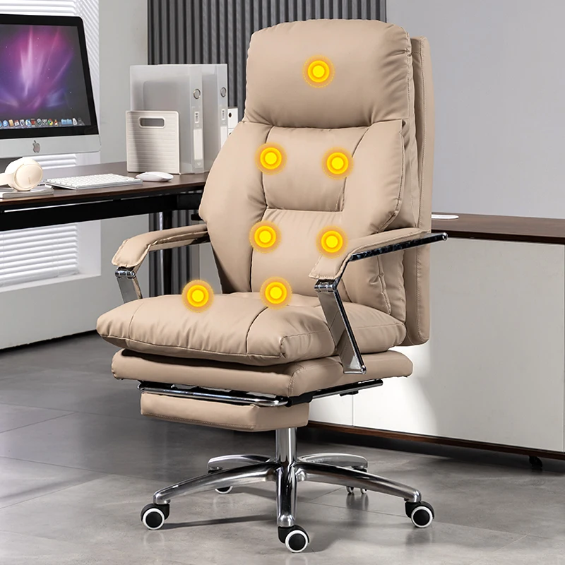 

Boss Leather Computer Office Chair Study Large Comfortable Sedentary Office Chair Boss Comfort Sillon Oficina Furniture