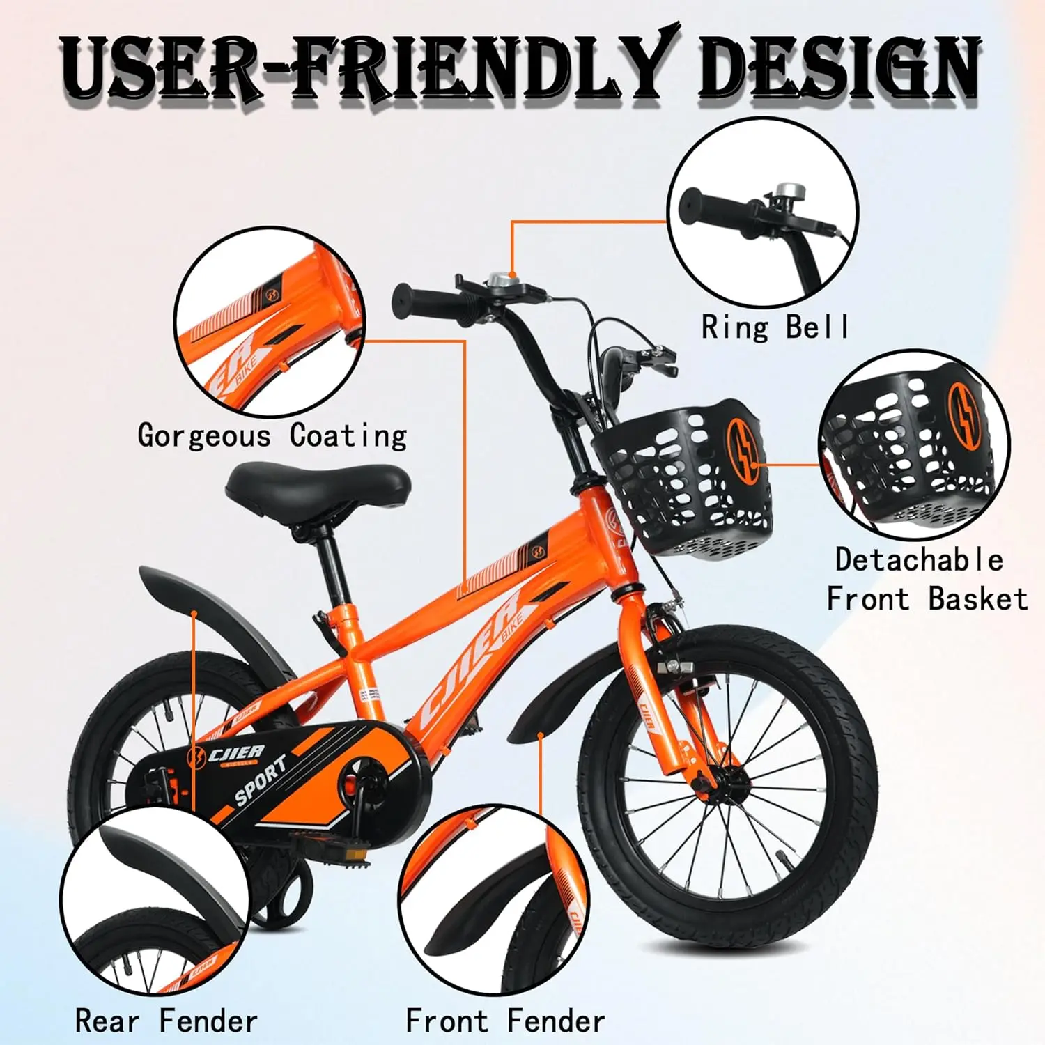 Rower dziecięcy, rowery dziecięce 14 16 20 cali z kołami pomocniczymi/stojakiem dla chłopców i dziewcząt w wieku 3-12 lat, rower sportowy dla dzieci