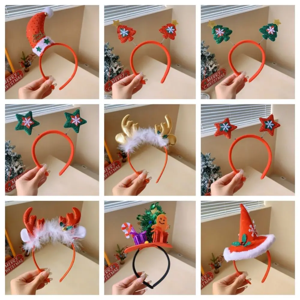 Hair Accessories Christmas Headband Hairpin Merry Chritmas Santa Claus Hair Hoop Headpiece Hairband Antler Hair Clip Children