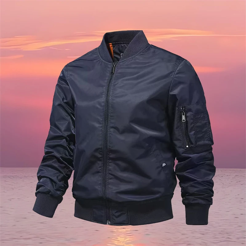 سترة MA1 Air Force Bomber، معطف عصري رفيع ومناسب للرجال، مناسب لـ M-5XL في الربيع والخريف #5