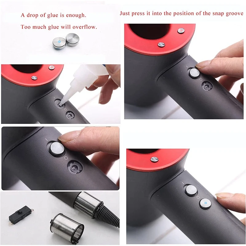 Switch Button Repair Switch Button For Dyson Hair Dryer HD01 HD02 HD03 HD04 HD08 Accessories Parts