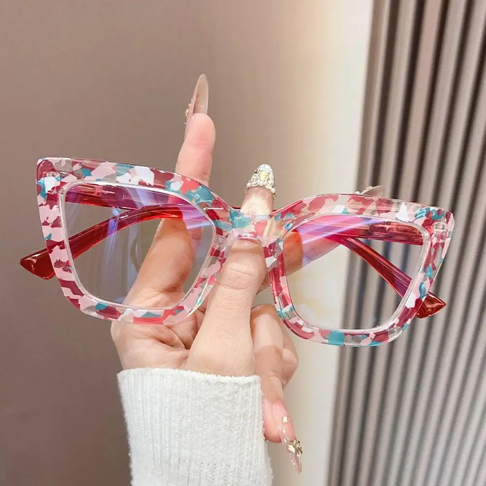 Luxury Reading Glasses Anti Blue Light Computer Readers Cat Eye Flower Frame Magnifying Eyeglasses Diopter 0 +1.0 +1.5 To +4.0