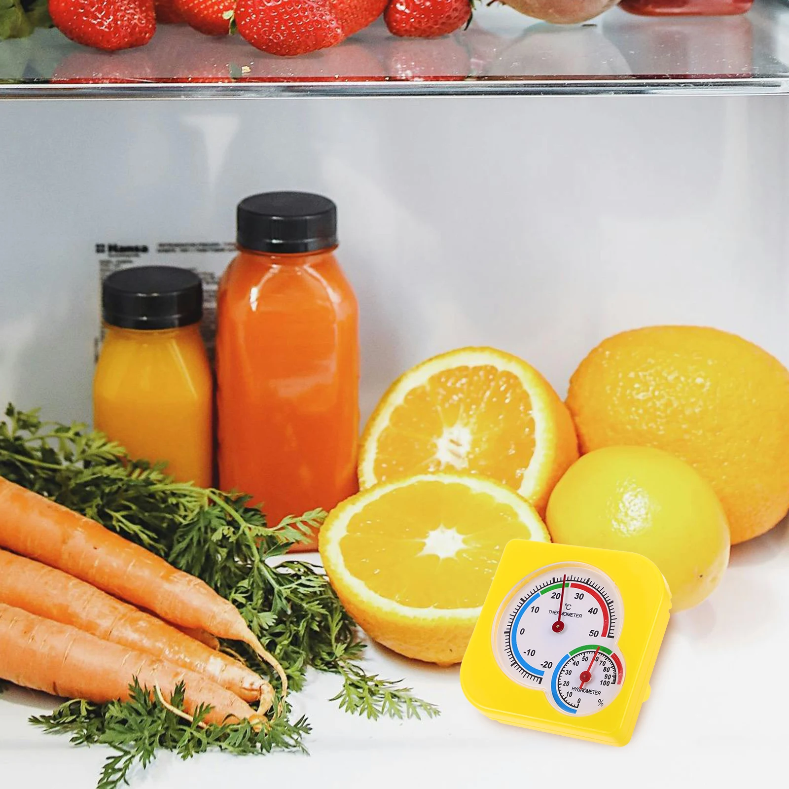 

2 pcs Mini Hygrometer Thermometer Dual Use Wall Mount Desktop Large Screen Temperature Humidity Gauge For Indoor Bedroom