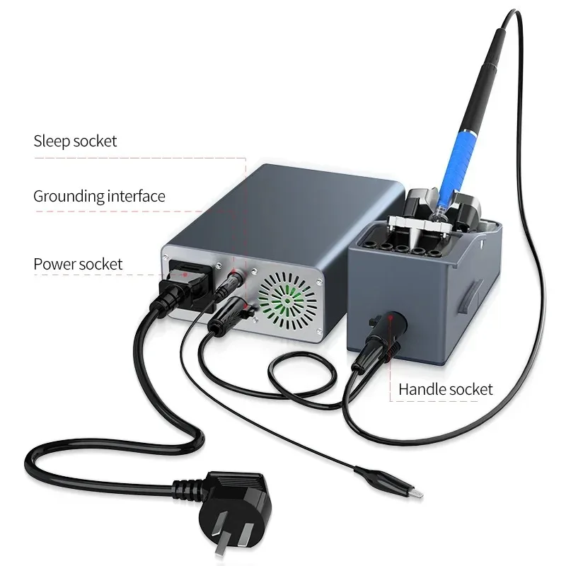 AIXUN T3B Stazione di saldatura intelligente Riscaldamento rapido T115/T210 Stazione di rilavorazione di saldatura per elettronica PCB BGA Strumenti di saldatura