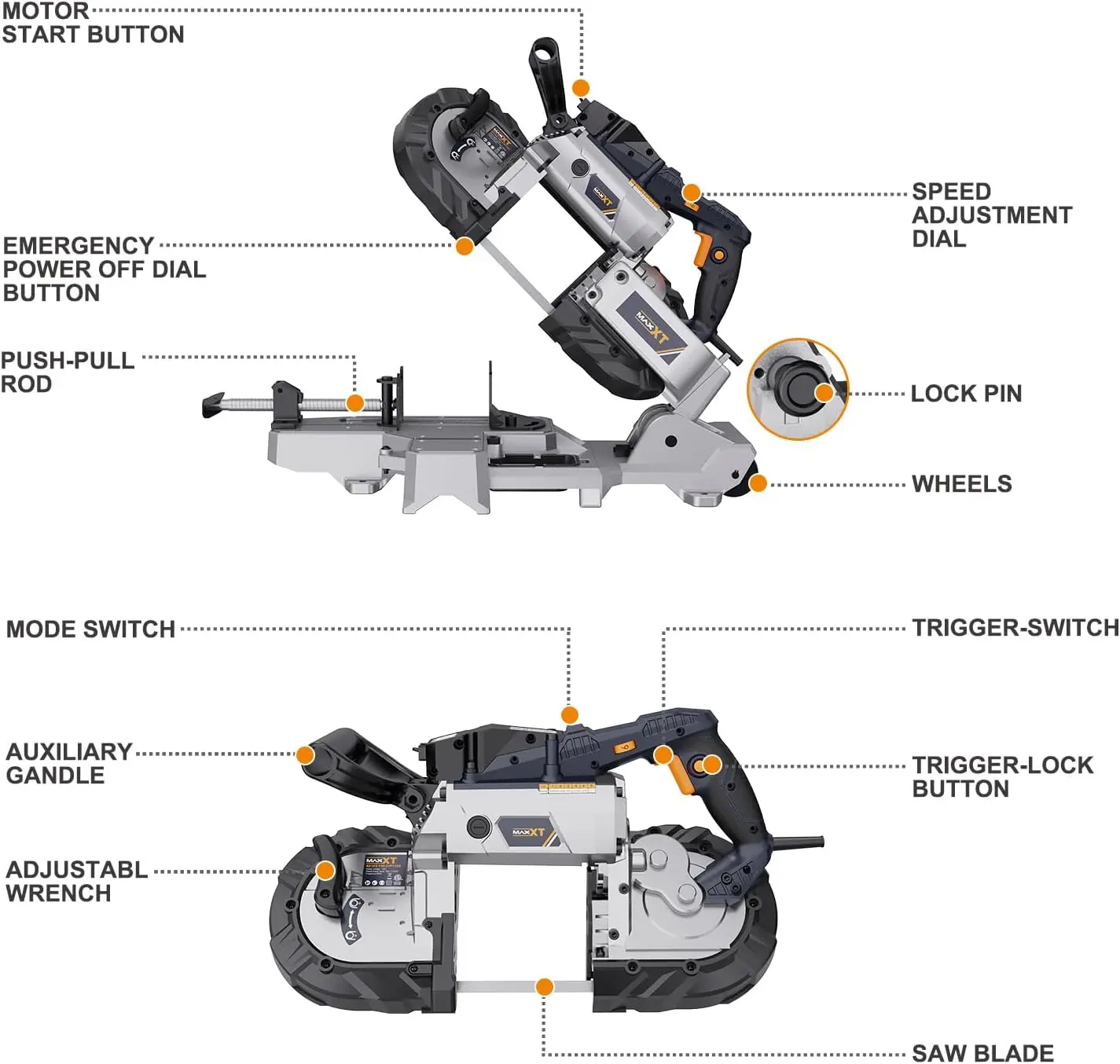 Lightweight Aluminum Base, 10 Amp 5 Inch Deep Cut , Speed Handheld Automatic Multipurpose Cu