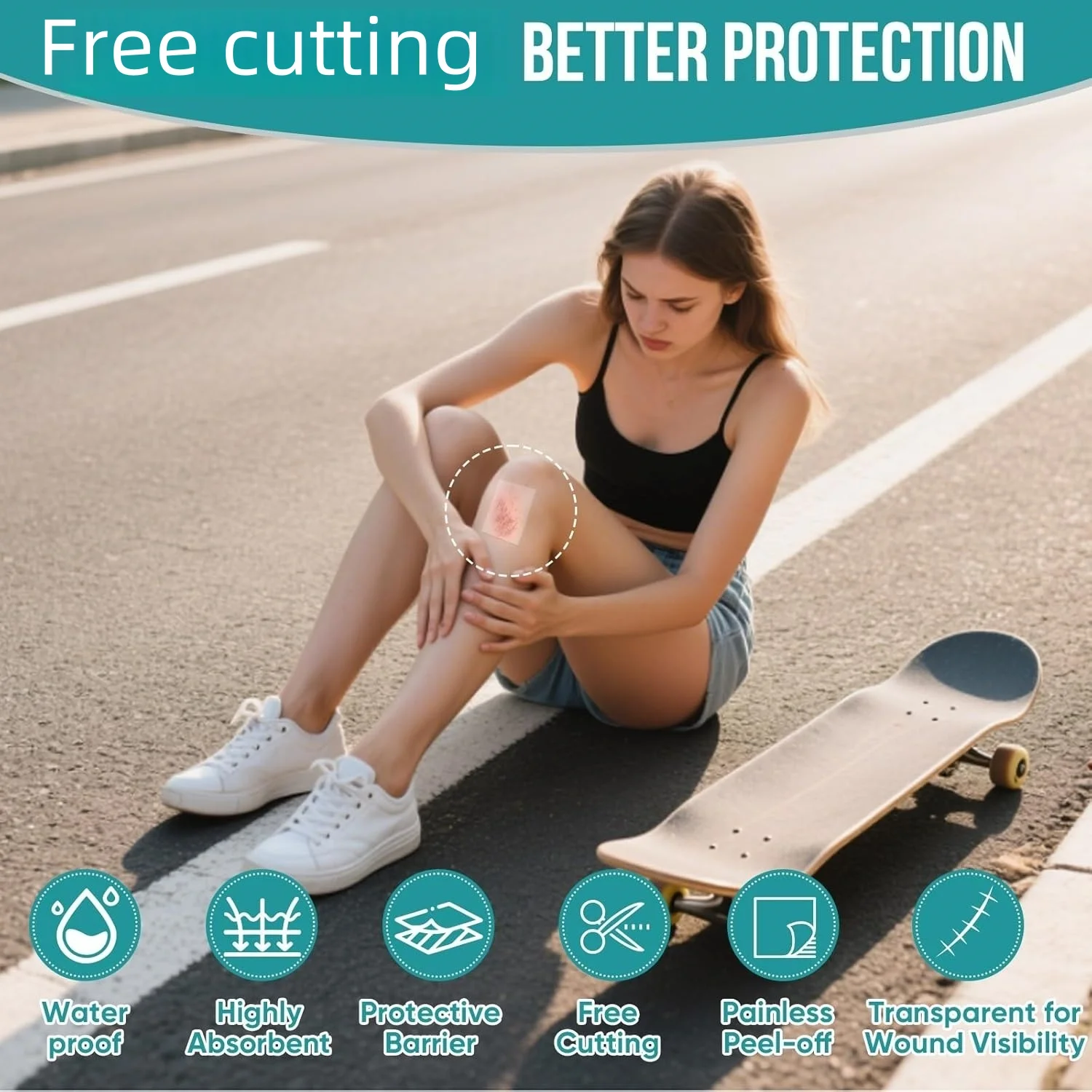 Breathable Wound Care Dressing Roll, Cut to Any Size, Gentle on Skin, Helps Wound Recovery, Value Pack.