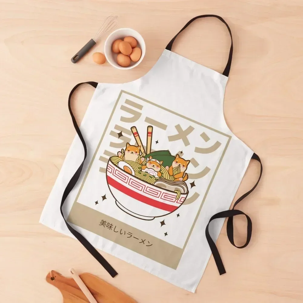 

Shiba Style - Delicious Ramen Ramen Fans Apron Men gift beauty master Kitchen Things japanese style Apron