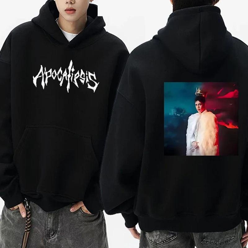 

Hot Rapper Cris MJ Apocalipsis 2025 Album Double Sided printed Sweatshirt Men women Fleece Casual pullover Unisex Fleece Hoodie